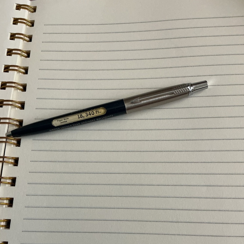 VINTAGE PARKER JOTTER BRASS THREADS SALESMAN SAMPLE